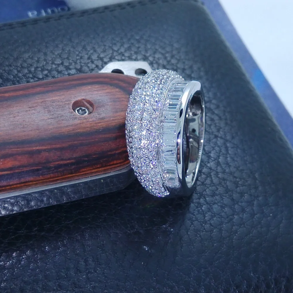 Choucong ослепительно Принцесса Cut Stone 5A камень циркон 10kt Gold Filled обручальное кольцо набор Sz 6-9 R66