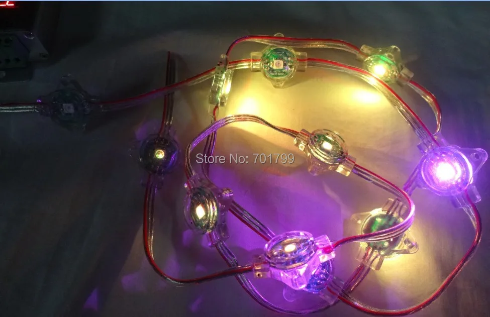 DC5V WS2812(6pin) полноцветная светодиодная точечная лампа;. 16,8 мм диаметр, IP66; один 5050 RGB светодиодный с WS2811 чипсет встроенный как один пиксель