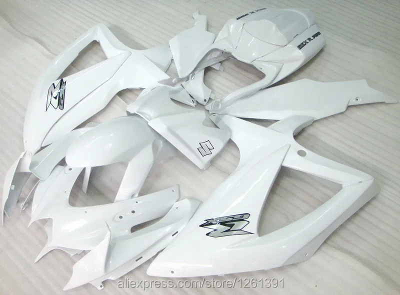 Литья под давлением для всех белых B436 SUZUKI 08-10 GSXR750 2008 2009 2010 GSXR 600 750 GSXR600 K8 08 09 10 обтекатель