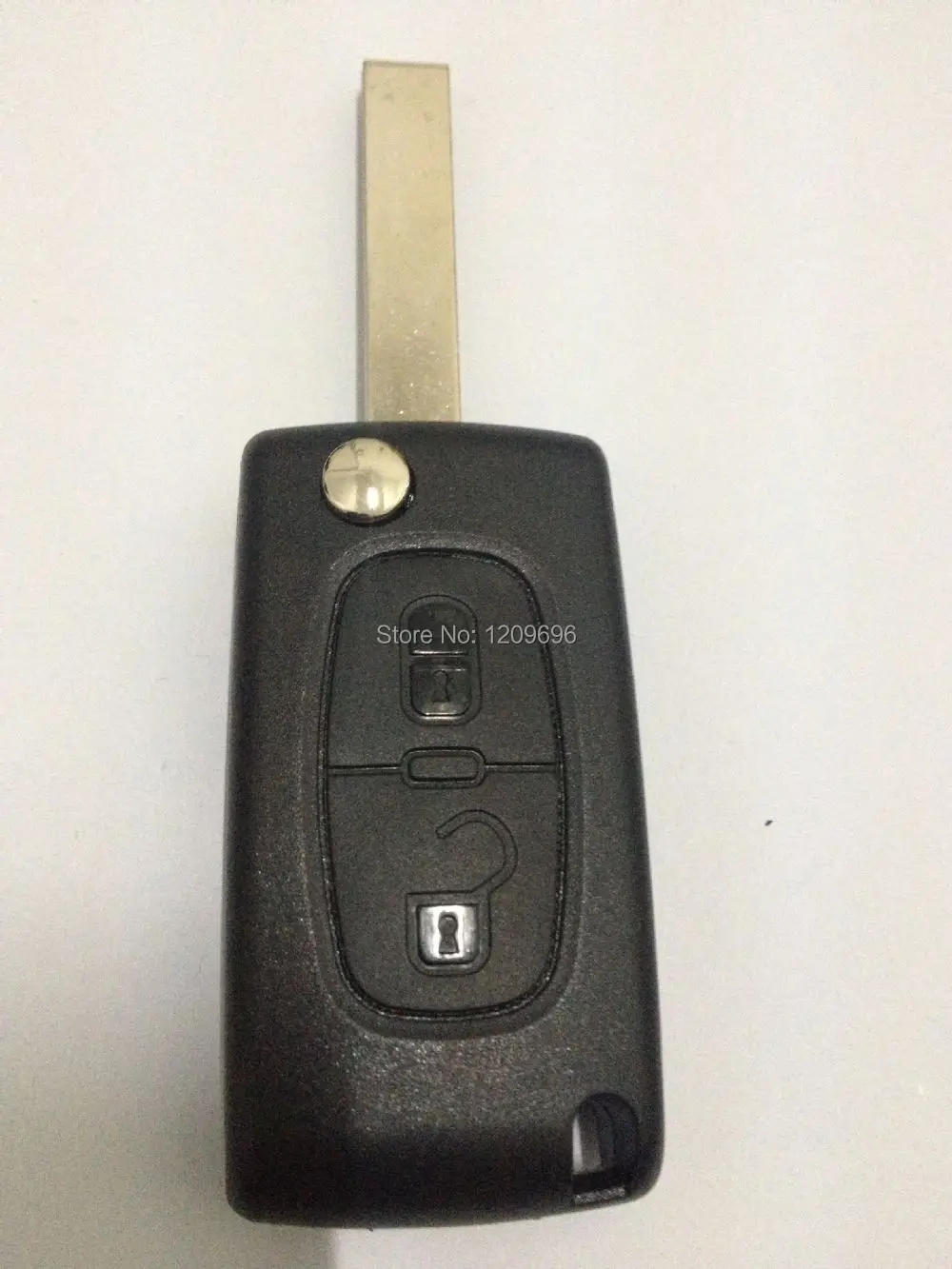 Черный 2 кнопки дистанционного ключа для peugeot 307 0523 старая модель(лезвие с пазом) 433 МГц хорошего качества