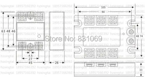 3 шт./лот твердотельные реле SSR-10DD DC-DC 10A 3-32VDC 24-220VDC