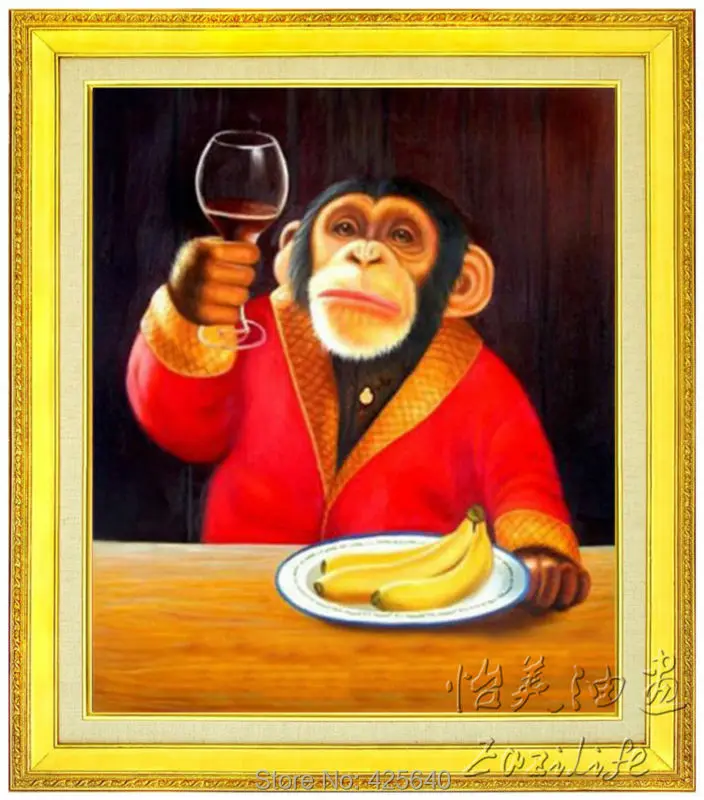 Monekey Art 24X32 дюймов краска ing домашнее украшение масляная краска ing настенные картины для гостиной домашний декор Краска s настенное художественное панно 1