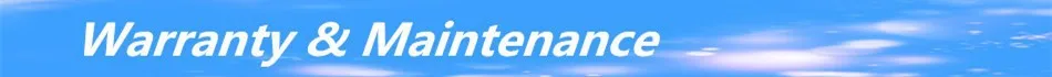 Warranty & Maintenance1