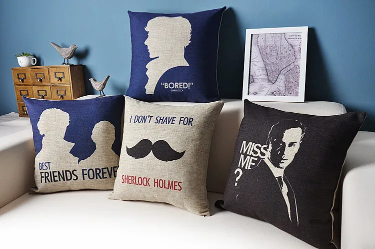 Jim Moriarty и Sherlock Holmes домашний декор подушка льняная хлопковая Подушка диванная Подушка декоративная подушка
