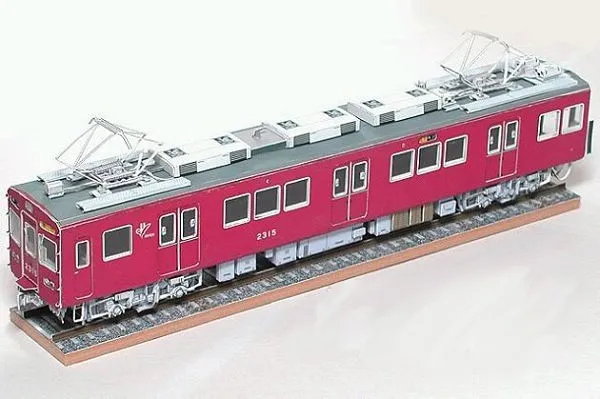 Ультра-тонкие 1:55 Масштаб Япония JR Hankyu 2300 Электрический поезд 3D бумажные модели DIY бумажный поезд модель куклы игрушки для детей и взрослых