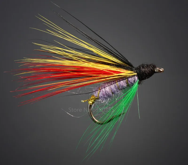 H033-40Pcs Dry Wet Flies Salmon And Trout Fly Fishing Lures (1)