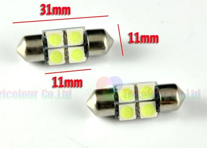 AutoEC 31 мм 36 мм/39 мм/41 мм 4SMD 5050SMD C5W гирлянда для салона автомобиля светодиодный s лампы авто светодиодный светильник 300 шт.# LK113
