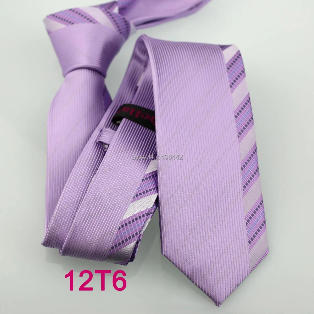 YIBEI coahella ties мужской тонкий галстук сиреневый с фиолетовой полосой несимметричный тонкий галстук узкий галстук Модный Галстук Свадьба Gravata
