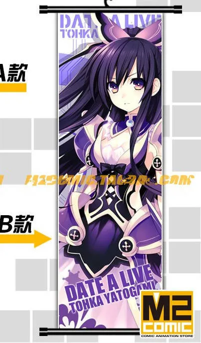 Новая дата живого Tohka Yatogami домашний декор плакат стены прокрутки аниме Janpanese