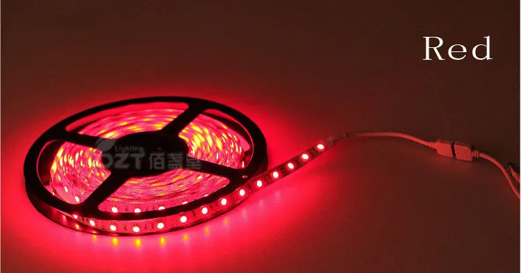 Цветная(RGB) Светодиодные ленты 5 м 300 светодиодный 3528 SMD Водонепроницаемый 24Key ИК-пульт дистанционного управления 12V 2A Мощность адаптер гибкий светильник светодиодный ленты лампы