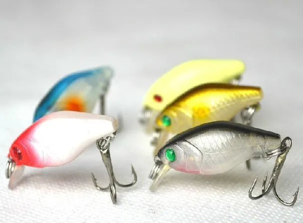 Pesca 5pcslot  2.5g 3cm topwater 0.1-0.5m depth artificials for japan mini Fishing hooks eyes Crankbait Cranks lures Baits bite (1)