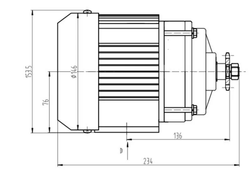 500 Вт Dc 48 V/60 v Ременного Шкива бесщеточный двигатель, мотор для электрического велосипеда, BLDC. BM1418ZXF