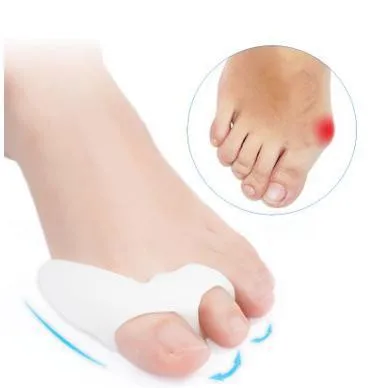 4 шт. hallux вальгусная seperating накладка на палец при бурсите гелевый, для пальцев ног сепараторы растягиватели Bunion протектор Выпрямитель Корректор для педикюра