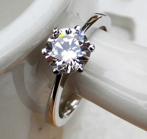 Дизайн прекрасный Мистик Стиль 1 карат Обручение Настоящее Прекрасный diamond Для женщин обручальное кольцо себе подарок для девочки