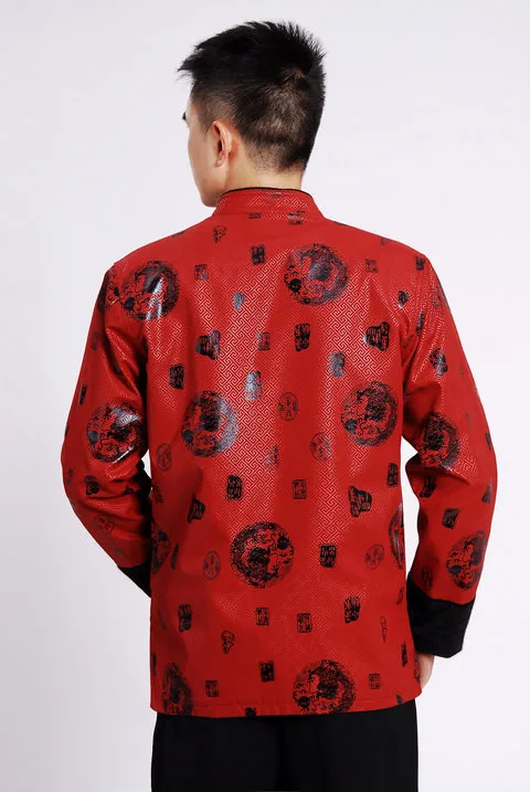 Шанхай история Китайская традиционная куртка с длинными рукавами костюм Тан одежда воротник стойка ткань искусственный вельвет Китайский традиционный Топ