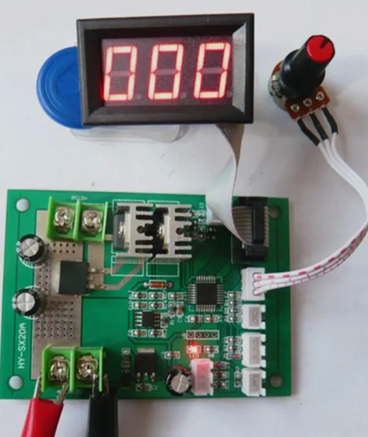 HY-SX20A щеткой DC контроллер скорости двигателя с дисплеем pwm регулятор/12-24 V модуль защиты цепи сенсор