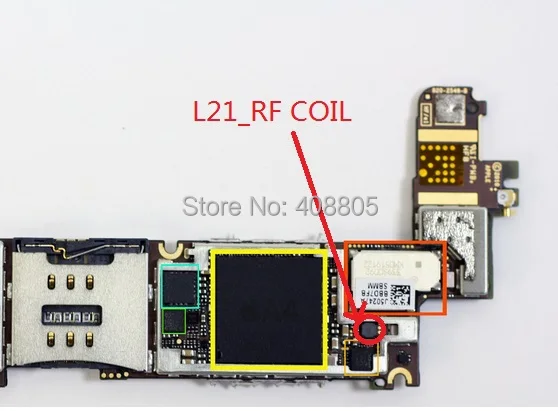 20 шт./лот для iPhone 4 4 г L21_RF серый без Wi-Fi катушки индуктивности на плате Fix часть