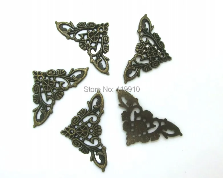 Shipping-20pcs украшение выводов винтажные бронзовые полые узор 3,5 см x 3,5 см J1253