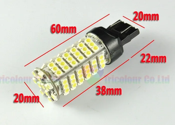 Autoec T20 7440 7443 WY21W W21/5 Вт 1210 3528 102 SMD LED W5W автомобиля сигнал поворота свет лампы авто белый DC12V 100X# LD02