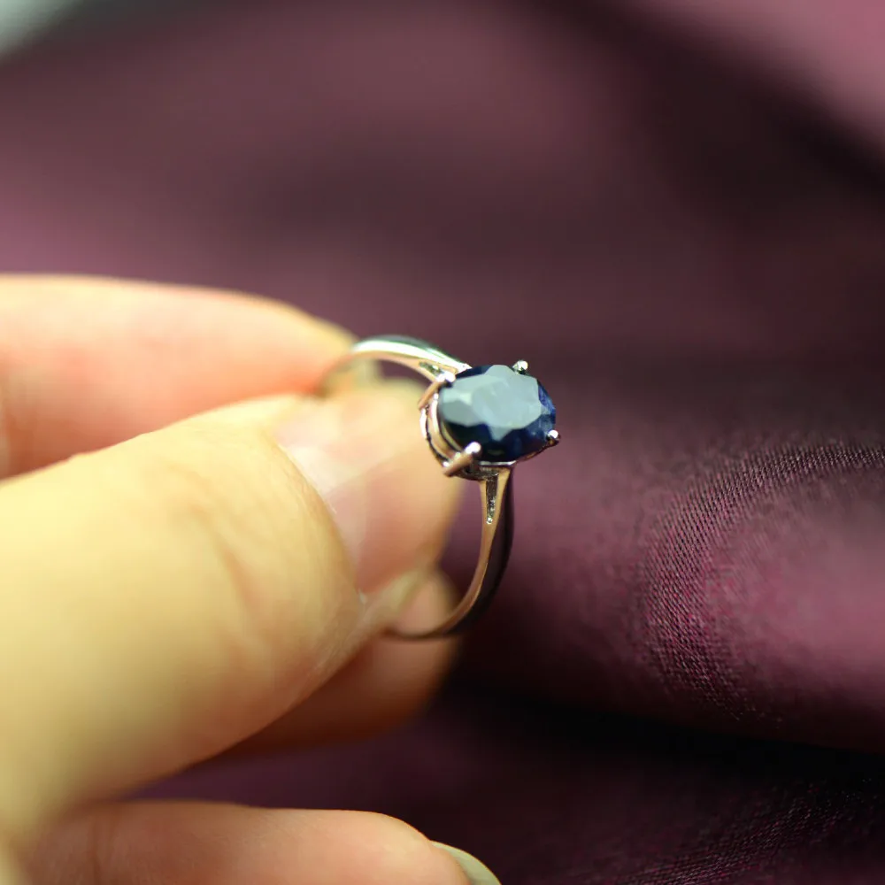 ruby gemstone blue ring pendant128