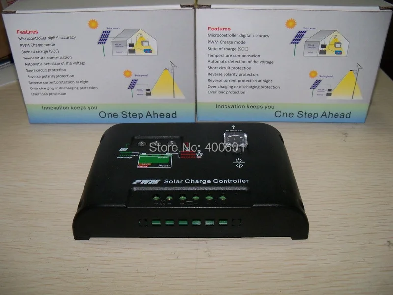 40A 12 V/24 V ШИМ, интеллектуальная Солнечная Зарядное устройство и регулятор разряда с автоматической идентификации