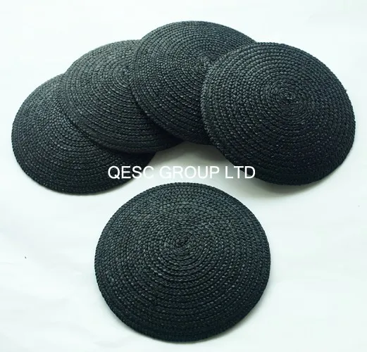 Высокое качество. Черный натуральный 14 см круглый соломенный Millinery соломенная коса диск блюдце круглый чародей база для волос аксессуар, свадьба