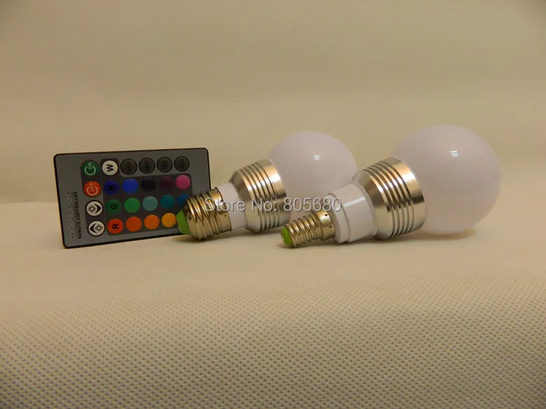 Горячая распродажа! 110V 220V E14 E27 3W RGB Светодиодный прожектор с ИК-пультом дистанционного управления/rgb лампа