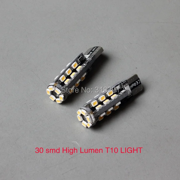 10 шт./лот T10 30SMD W5W 1206 LED Клин лампа белый высокий