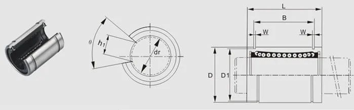 6 шт./лот LM30UUOP 30 мм линейная втулка открытая Тип CNC линейные подшипники открытые Тип