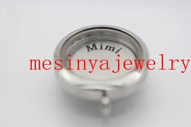 Mesinya 316L нержавеющая сталь большой пластина с надписью MIMI 30 шт. мм для мм Плавающий Шарм жизни Стекло Рождественский подарок keepsake