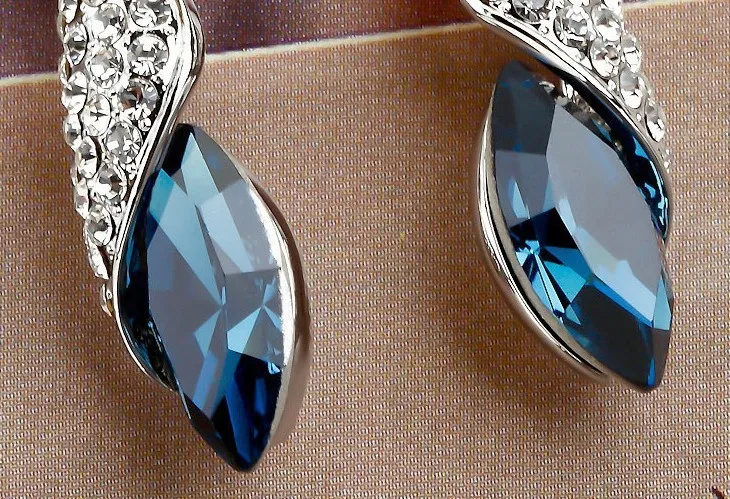 Pendientes Brincos Роскошные Длинные Diamante Серебряный Красный Кристалл серьги Красный горный хрусталь украшения