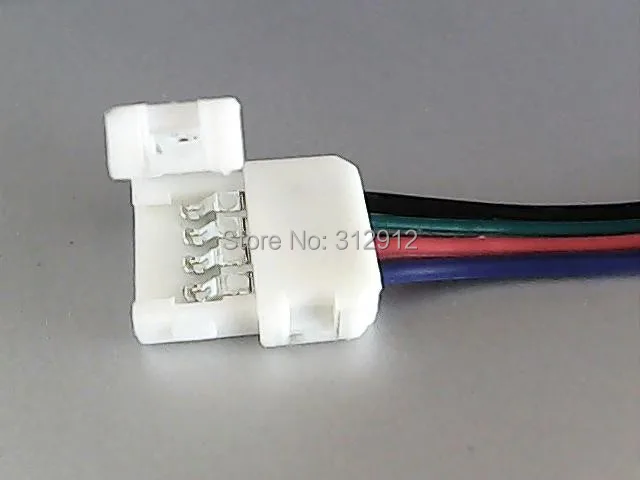 12 мм 4PIN разъем с 15 см длинный провод для WS2801/INK1003 светодиодные полосы, нет необходимости пайки разъема для полосы расшивки (оба конца)