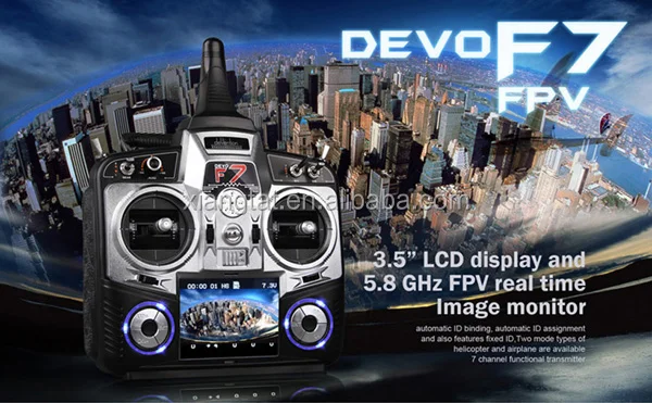 Walkera Devo F7 2.4 ГГц 7CH Передатчик FPV 5.8 Г RX5803 Приемник RX702 Камеры
