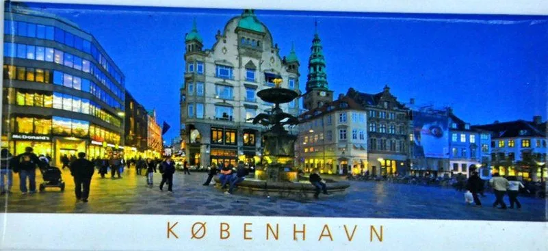 DANMARK KOBENHAVN городские здания пейзаж прямоугольник металлический холодильник Туризм Сувенир домашний декор холодильник магниты настенные Стикеры