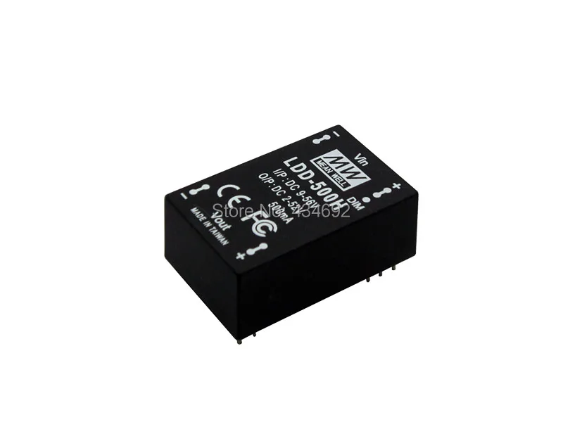 В розницу, 1 шт. LDD-500H DC9-56V DC2-52V 500mA бренд MEAN WELL представляет MEANWELL DC-DC постоянного тока шаг вниз светодиодный драйвер