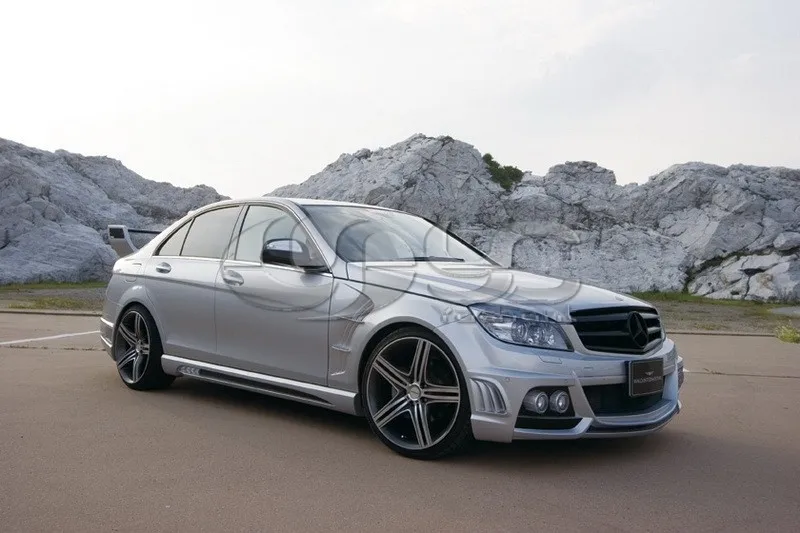 Карбоновое волокно WA стиль переднее крыло подходит для 2008-2010 Mercedes Benz W204 c-класс