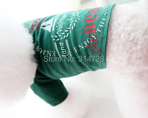 Хлопок Одежда с принтом в виде собак Tee животное жилет Прохладный ropa Перро mascotas roupa cachorro