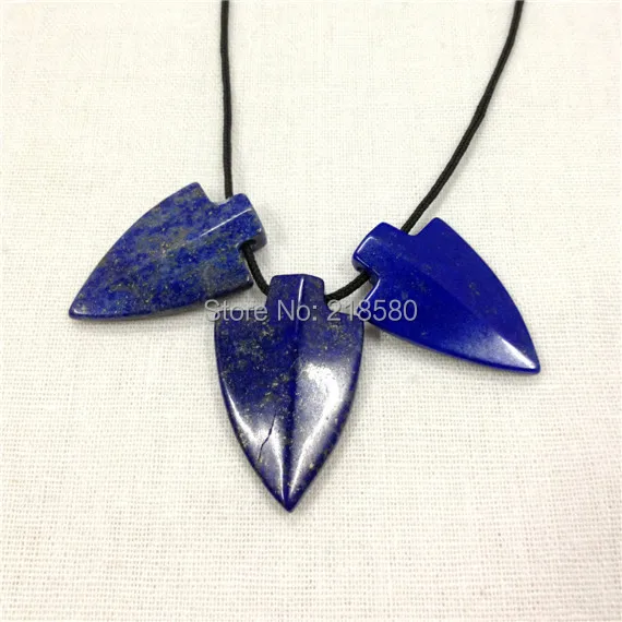 H-SP33 Синий Лазурит Arrowhead кулон камень Шарм