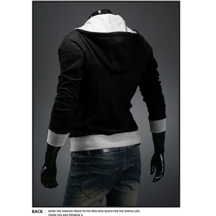 Весна и Осень корейский стиль Мужская толстовка с капюшоном куртка мужской кардиган приталенная мужская толстовка с капюшоном