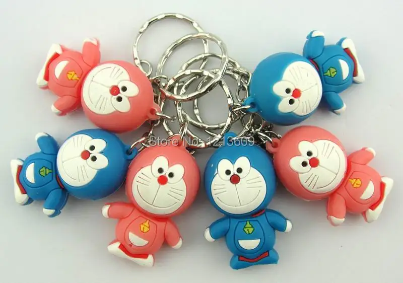 60 шт. Doraemon Брелоки ювелирные мода кольцо для ключей Интимные аксессуары Поддержка; ; Прямая поставка;