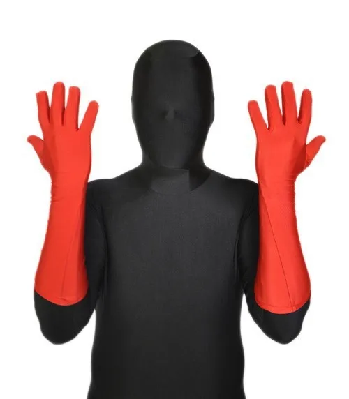 Free Shipping DHL Lycra Spadex Zentai Elbow Zentai Gloves Costume Halloween Party Superhero Size Custom Made (4)