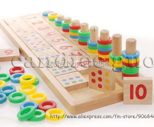 Candice guo! New arrival high quality hot sale educational wooden toy colorful math board toy baby early learning 1pc