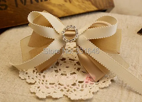 Diy hairbow декор материал аксессуар Круглый/сердце металлический сплав стразы кристаллы пуговицы Пряжка заколки аксессуары для одежды