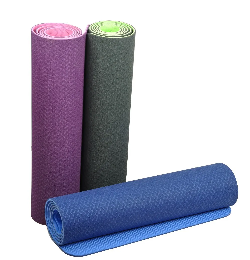 Eco-friendly TPE Yoga Mat,anti-slip eco TPE yoga mat with carry strap and carry bag,gymnastic  Yoga Mat, sport Mats for yoga 01