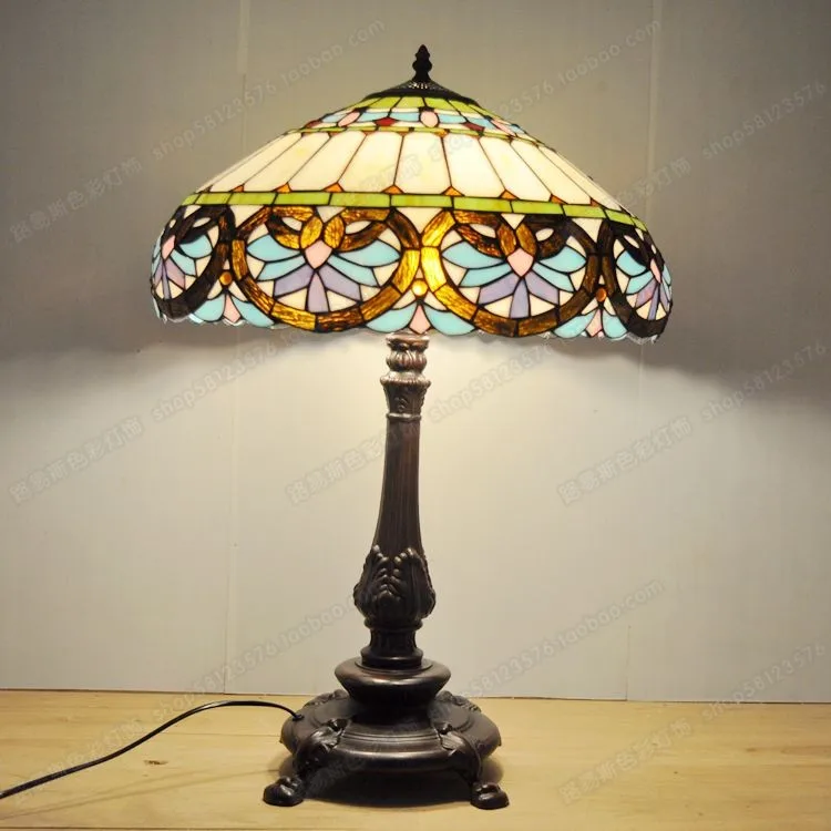 18 Cunxin в форме европейского барокко Tiffanylamps спальня гостиная, украшенные стеклянными барными лампами ретро ностальгия кафе бар