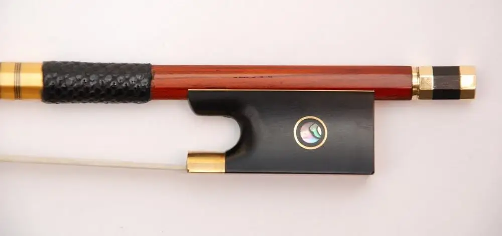 Скрипка Лук наивысшего качества Pernambuco Подлинная твердая 7ct золото FP981B# EMS