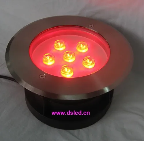 Бесплатная Доставка! Нержавеющая сталь, 18 Вт rgb led inground, rgb led пол света, ds-11s-09-18w-rgb, 6x3 Вт RGB 3in1, 24 В DC, IP67
