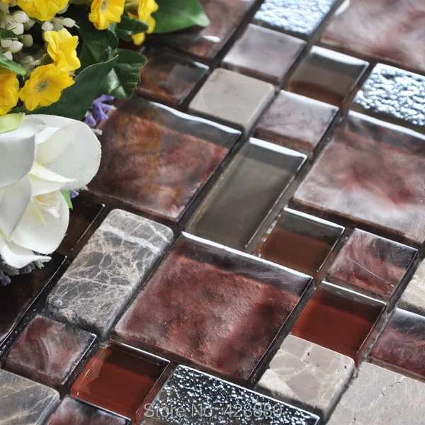 Crystal Gl Diamond Tile Sheets Stone Mix Mosaic Wall Tiles Hand Designs Dmperador Dark Marble Va001 China Tiletile Black Aliexpress Gl Mosaic Wall Tiles