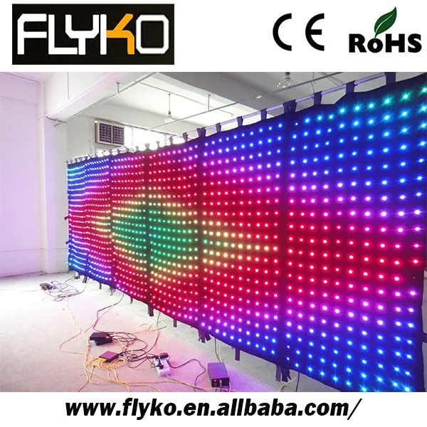 Купить дешевые видеозавеса LED светодиодная завеса для зрелищных мероприятий идеальная декорации диджея