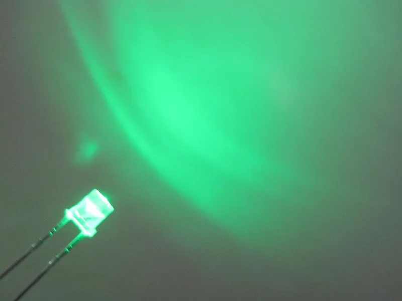 emissor de luz 3mm grande grande ângulo verde led